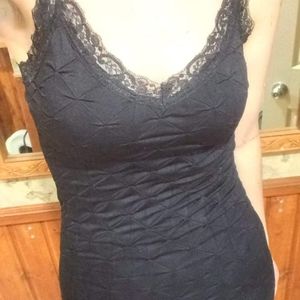 Black Lace Trimmed Top